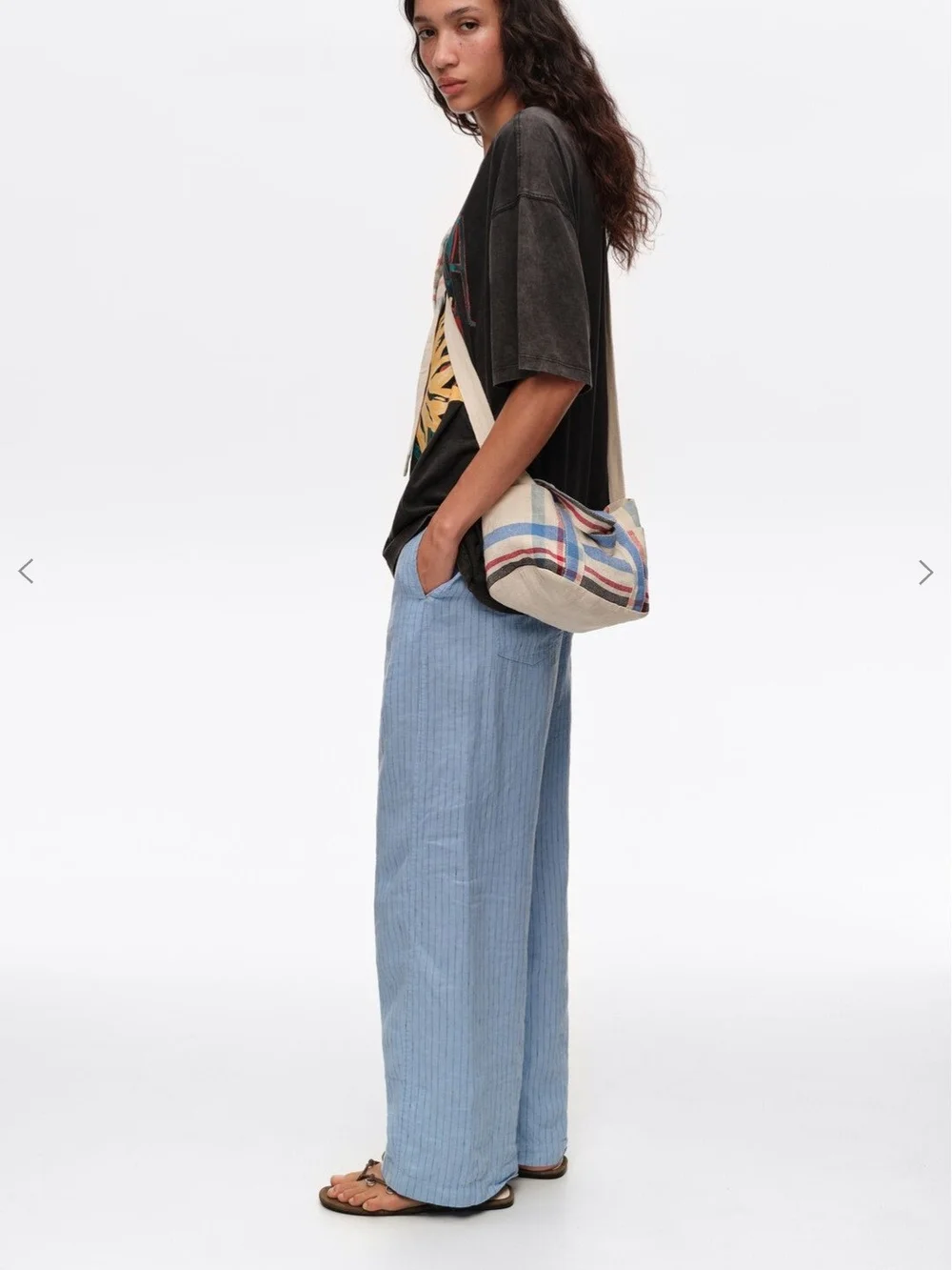 Bimba Y Lola linen mini bag Color-ECRU-NWT